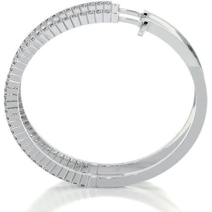 1.2 TCW Round Moissanite Hoop Earrings