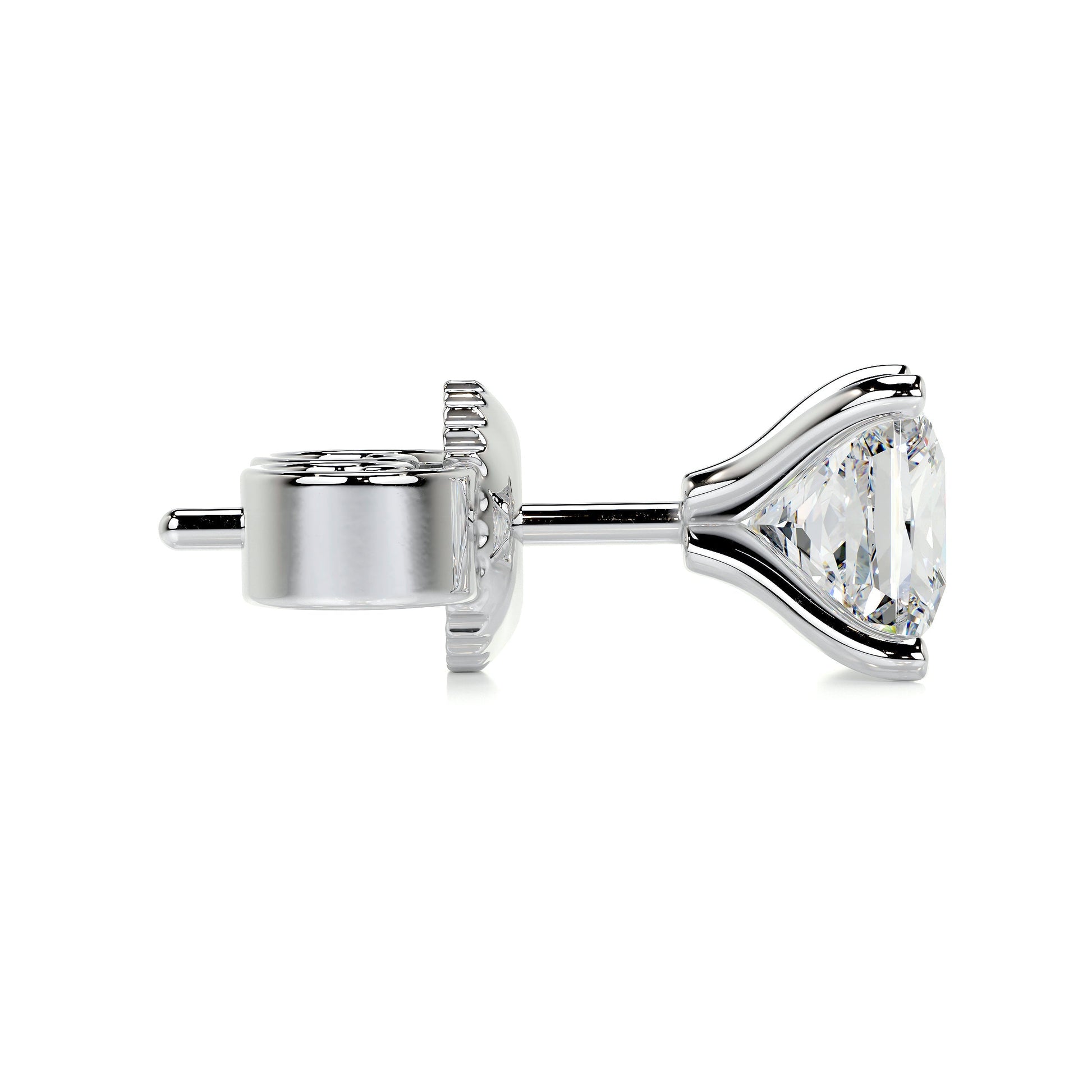 1 TCW Princess Moissanite Stud Earrings
