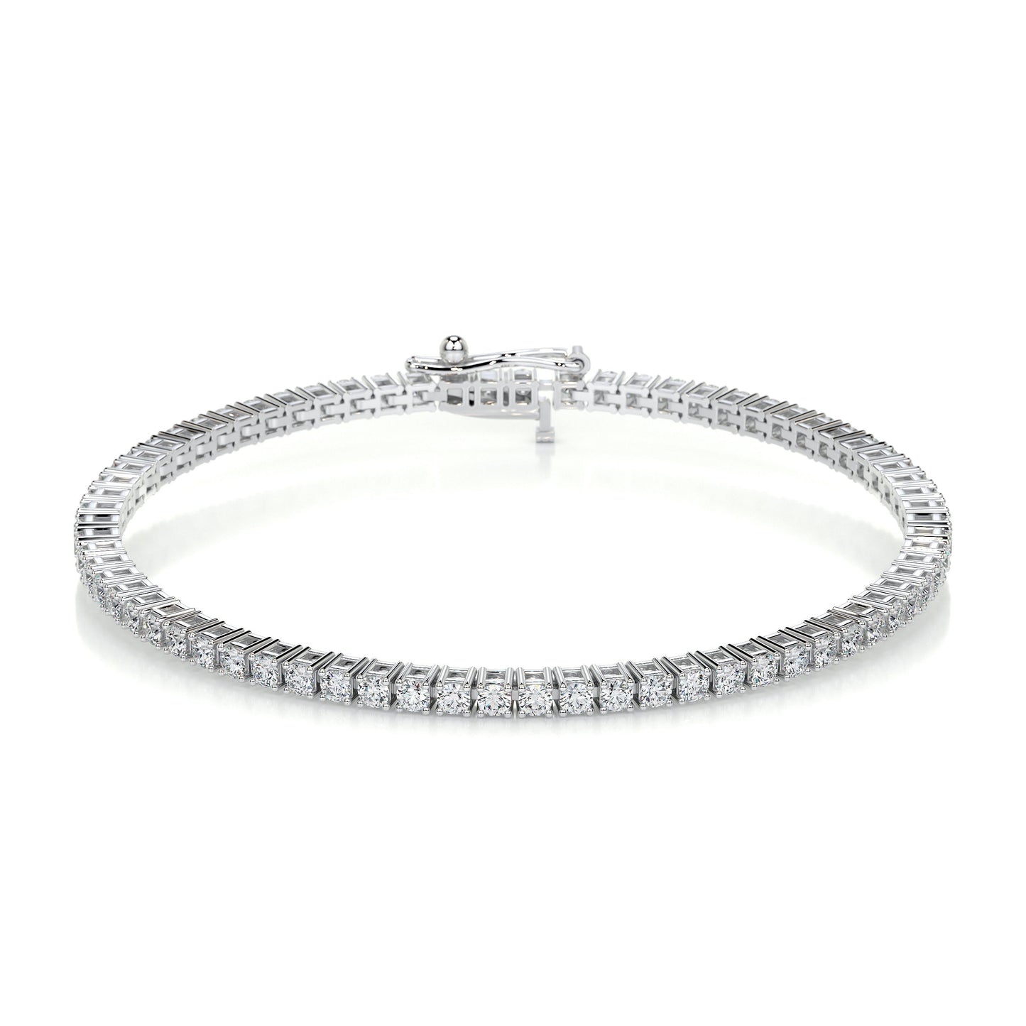 2.5 TCW Round Moissanite Tennis Bracelet