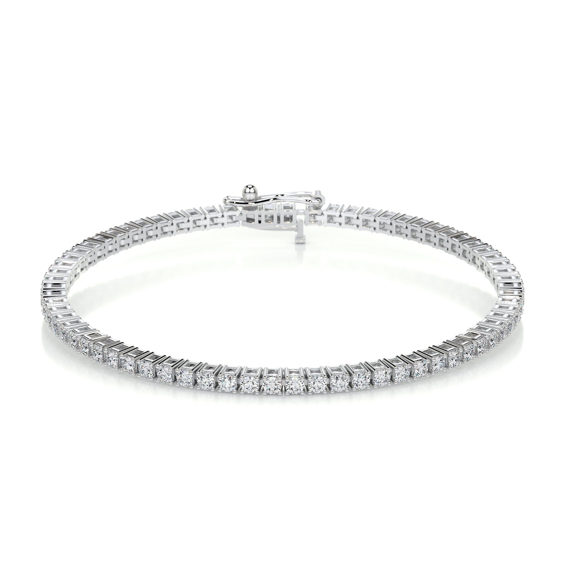 2.5 TCW Round Moissanite Tennis Bracelet
