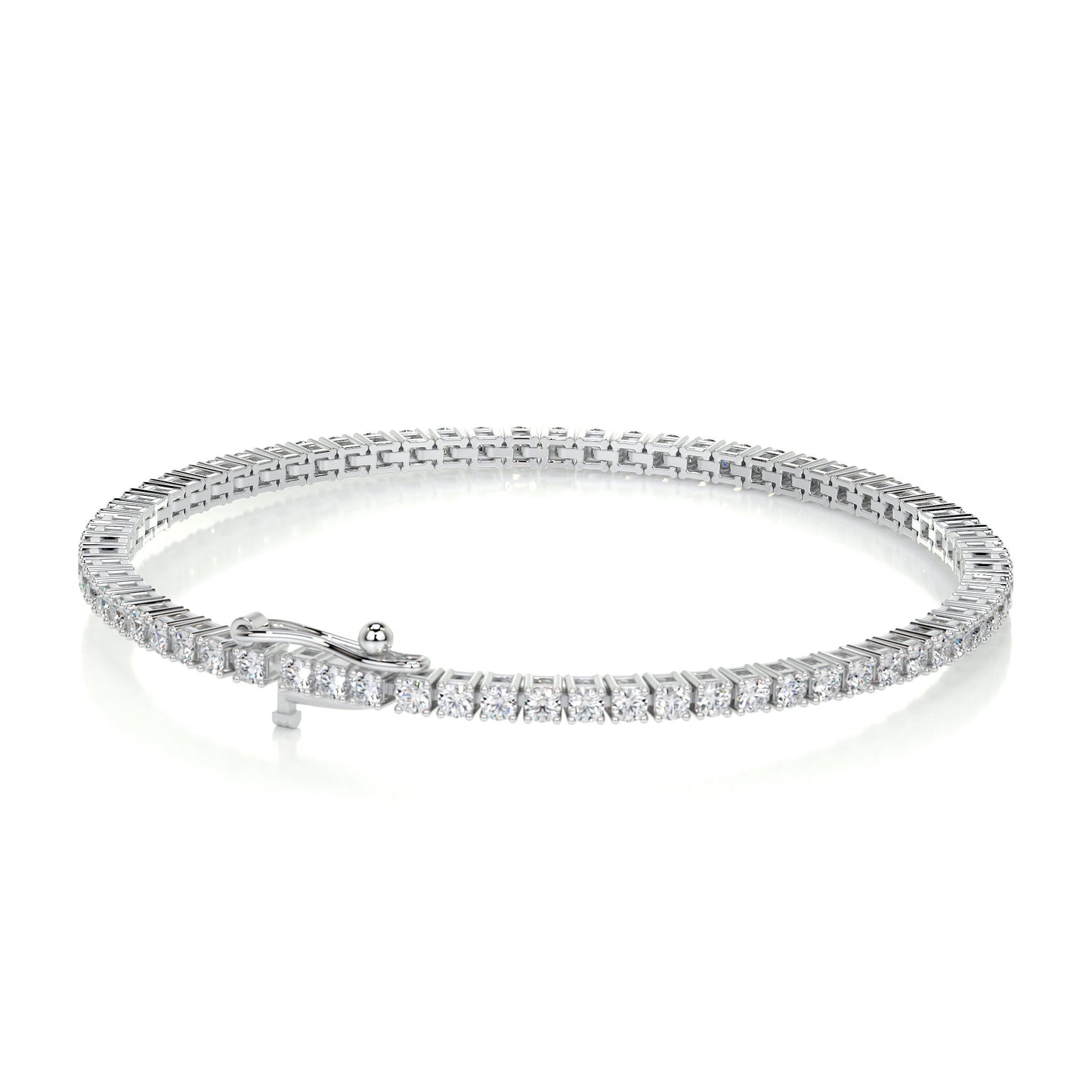 2.5 TCW Round Moissanite Tennis Bracelet