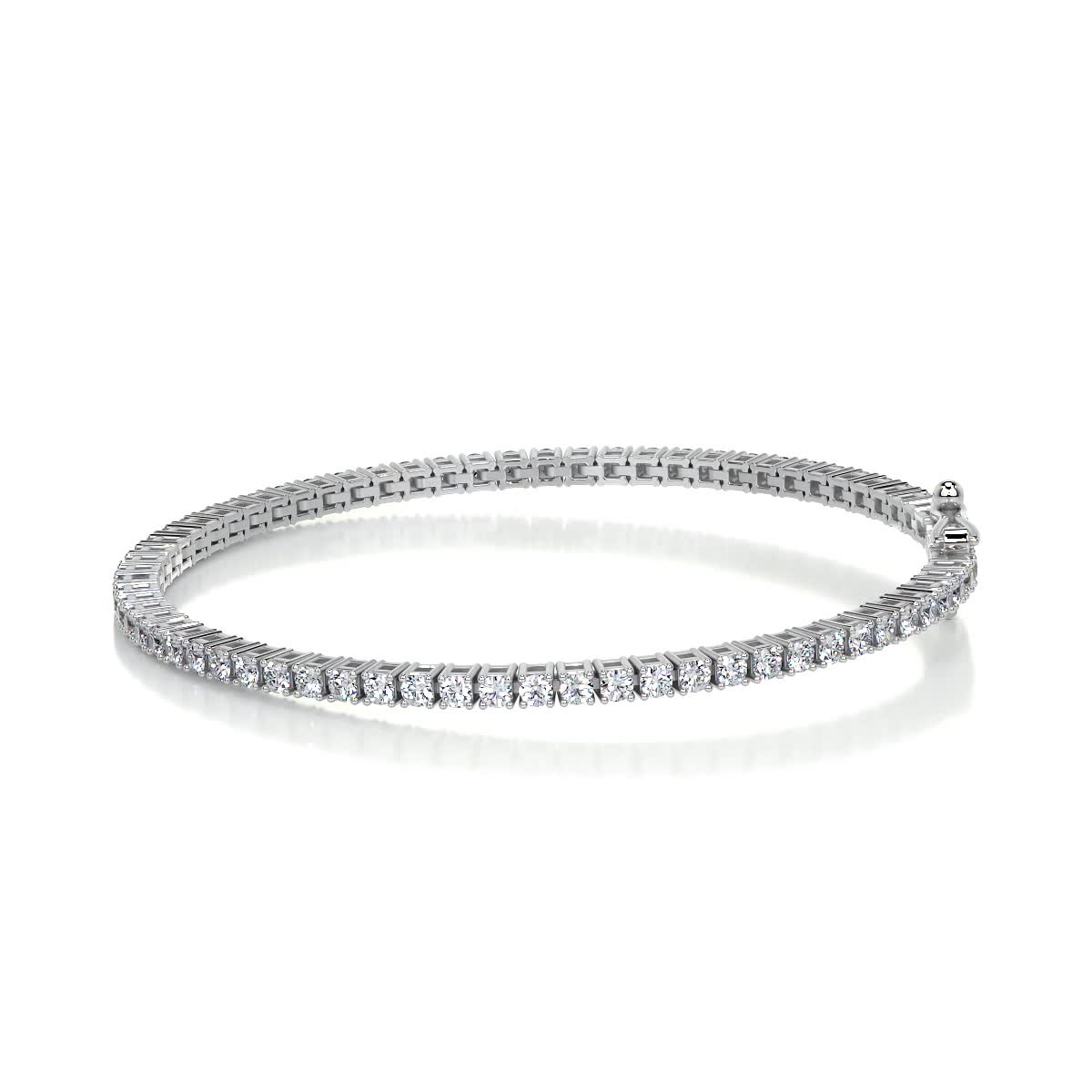 2.5 TCW Round Moissanite Tennis Bracelet