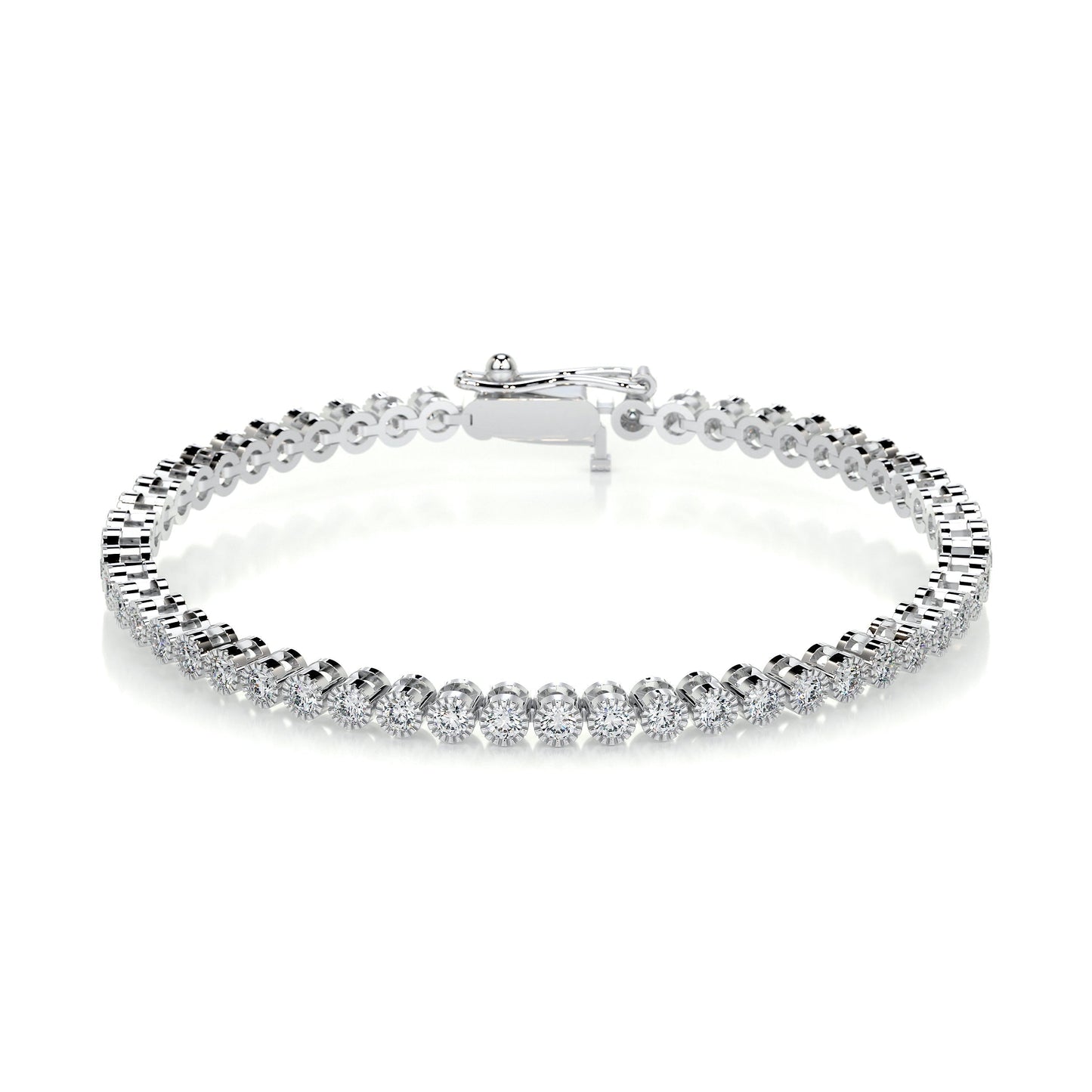 1.5 TCW Round Moissanite Tennis Bracelet