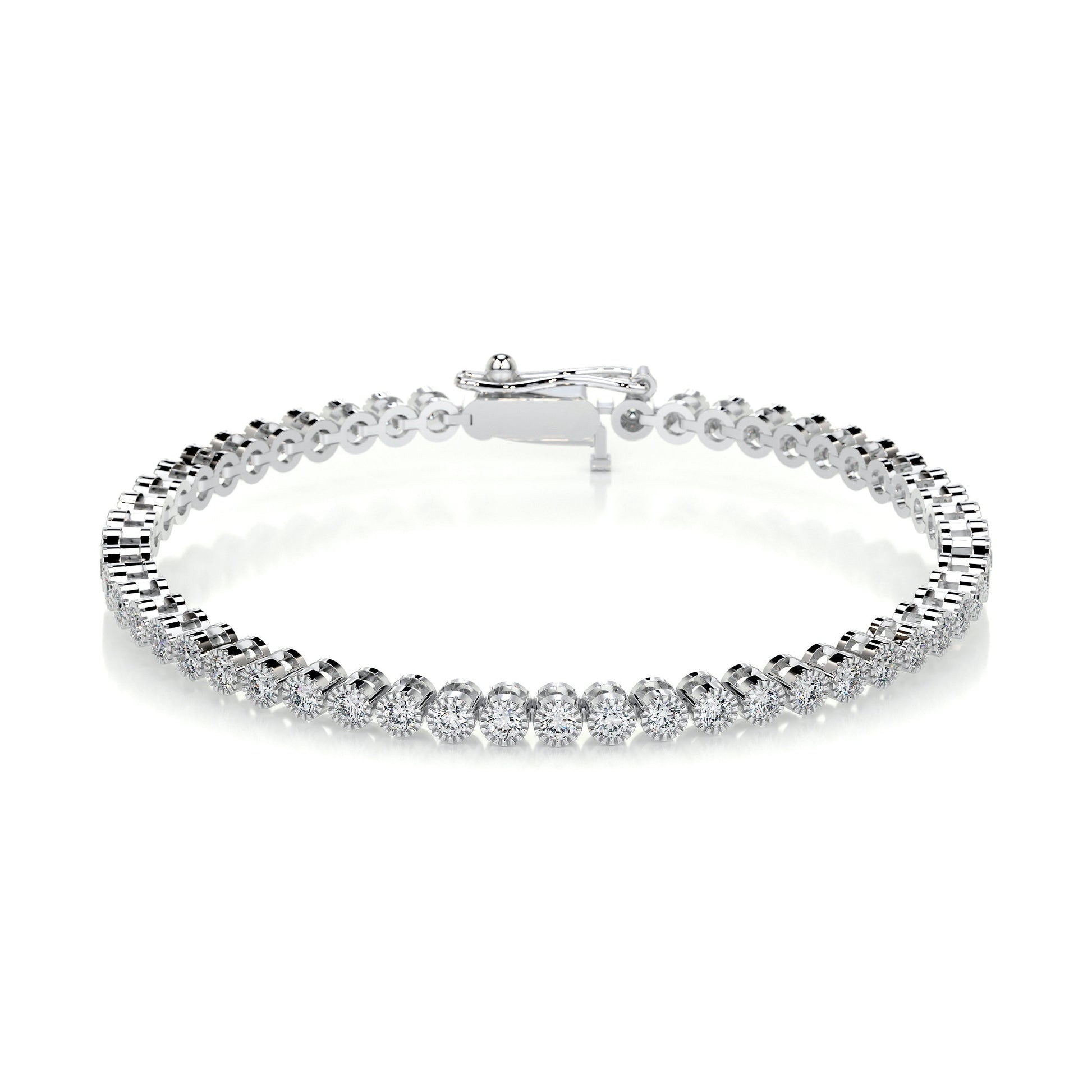 1.5 TCW Round Moissanite Tennis Bracelet