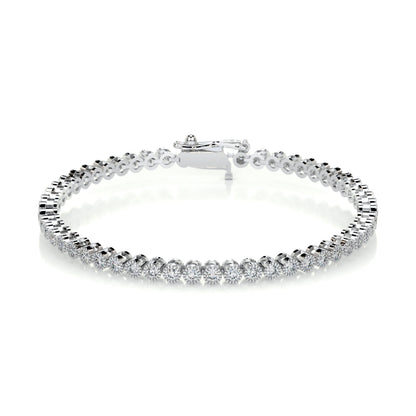 1.5 TCW Round Moissanite Tennis Bracelet