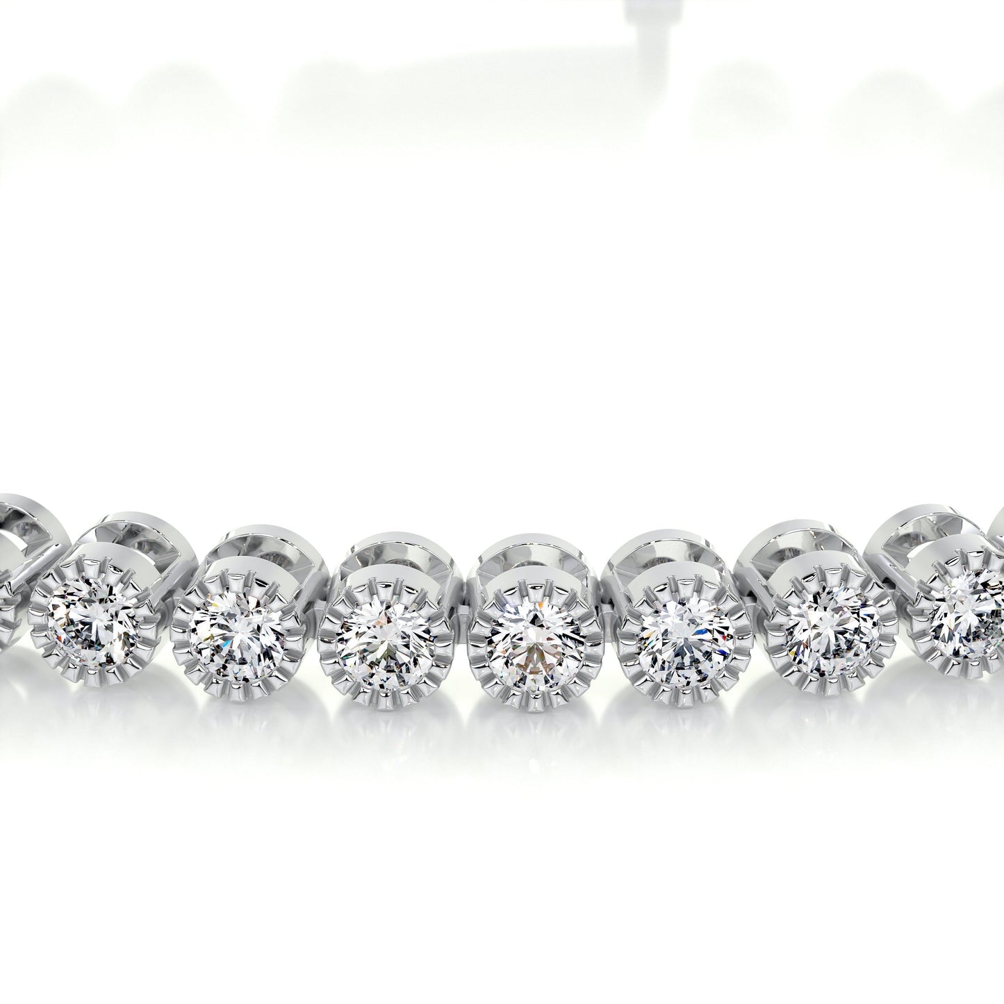 1.5 TCW Round Moissanite Tennis Bracelet