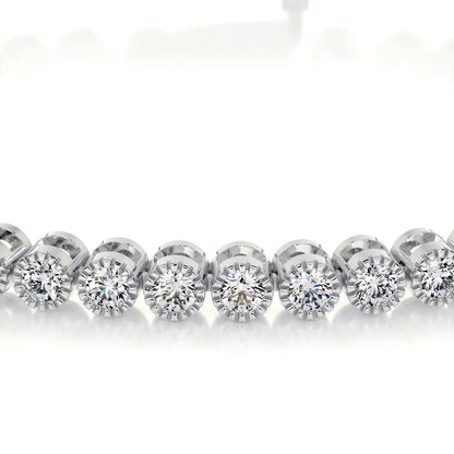 1.5 TCW Round Moissanite Tennis Bracelet