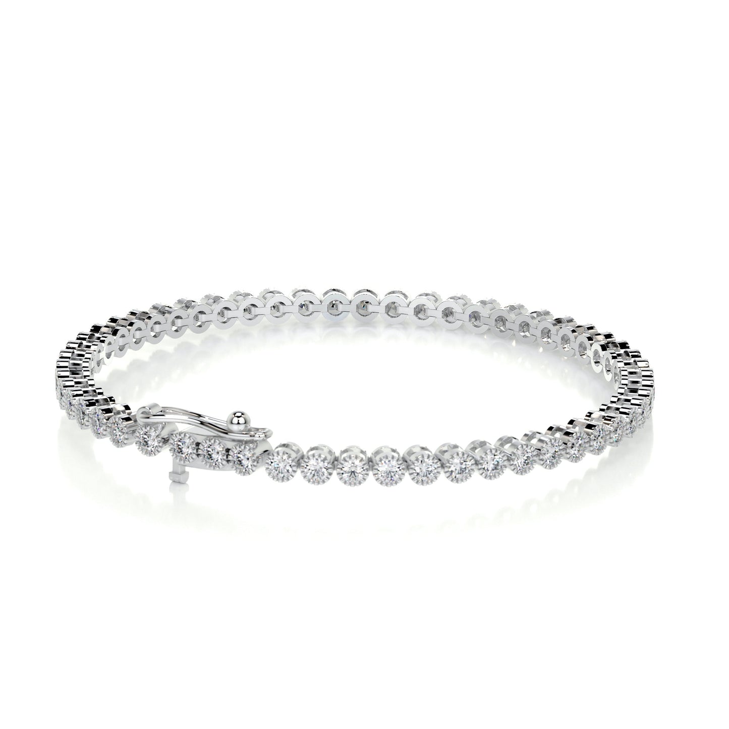 1.5 TCW Round Moissanite Tennis Bracelet