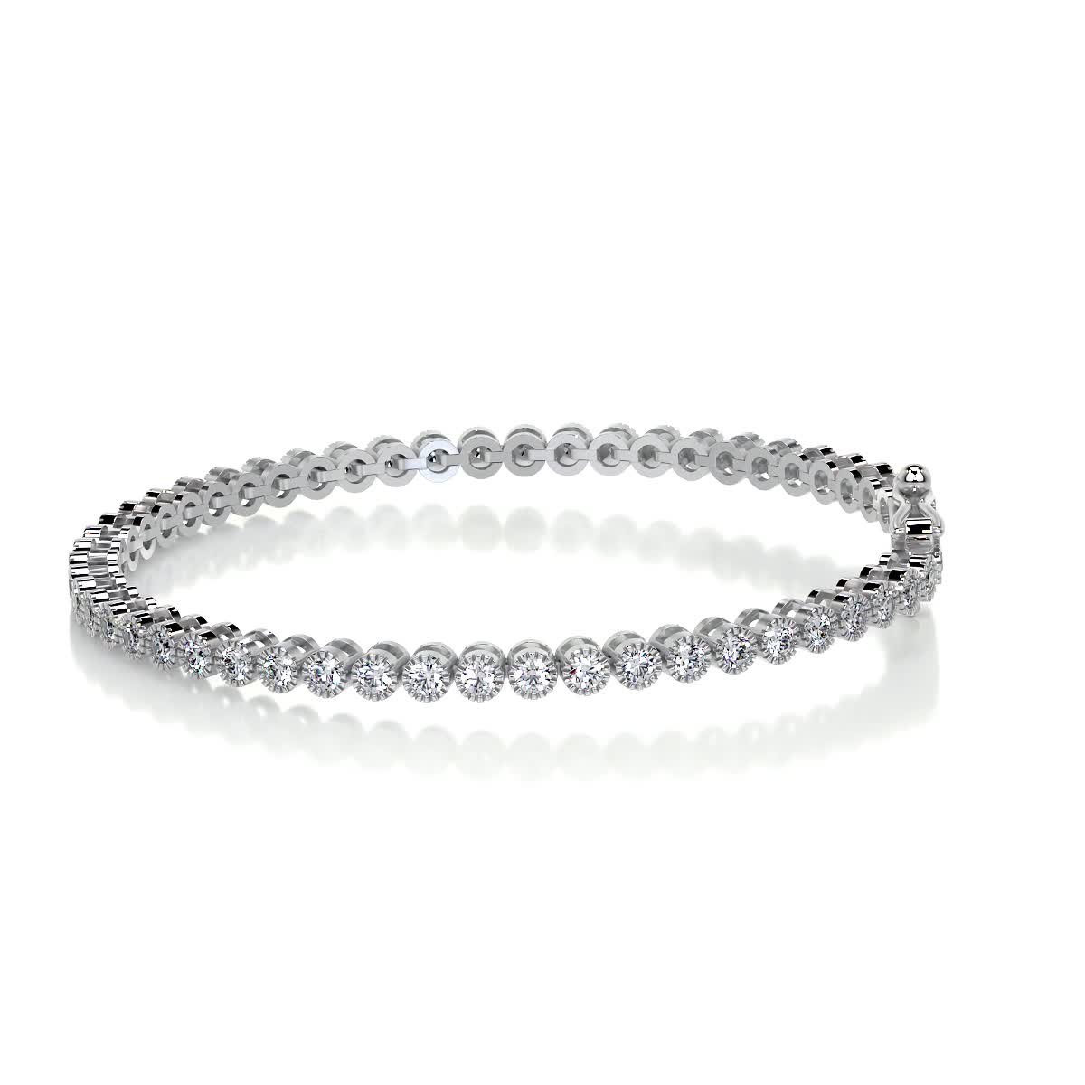 1.5 TCW Round Moissanite Tennis Bracelet