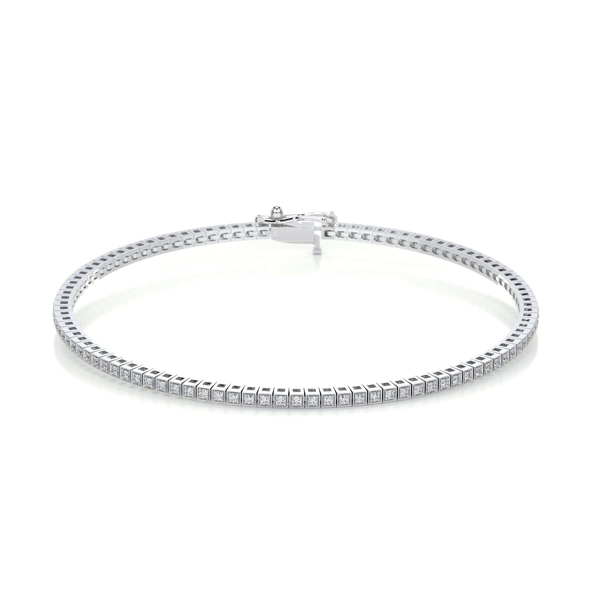 1 TCW Round Moissanite Tennis Bracelet
