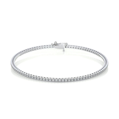 1 TCW Round Moissanite Tennis Bracelet