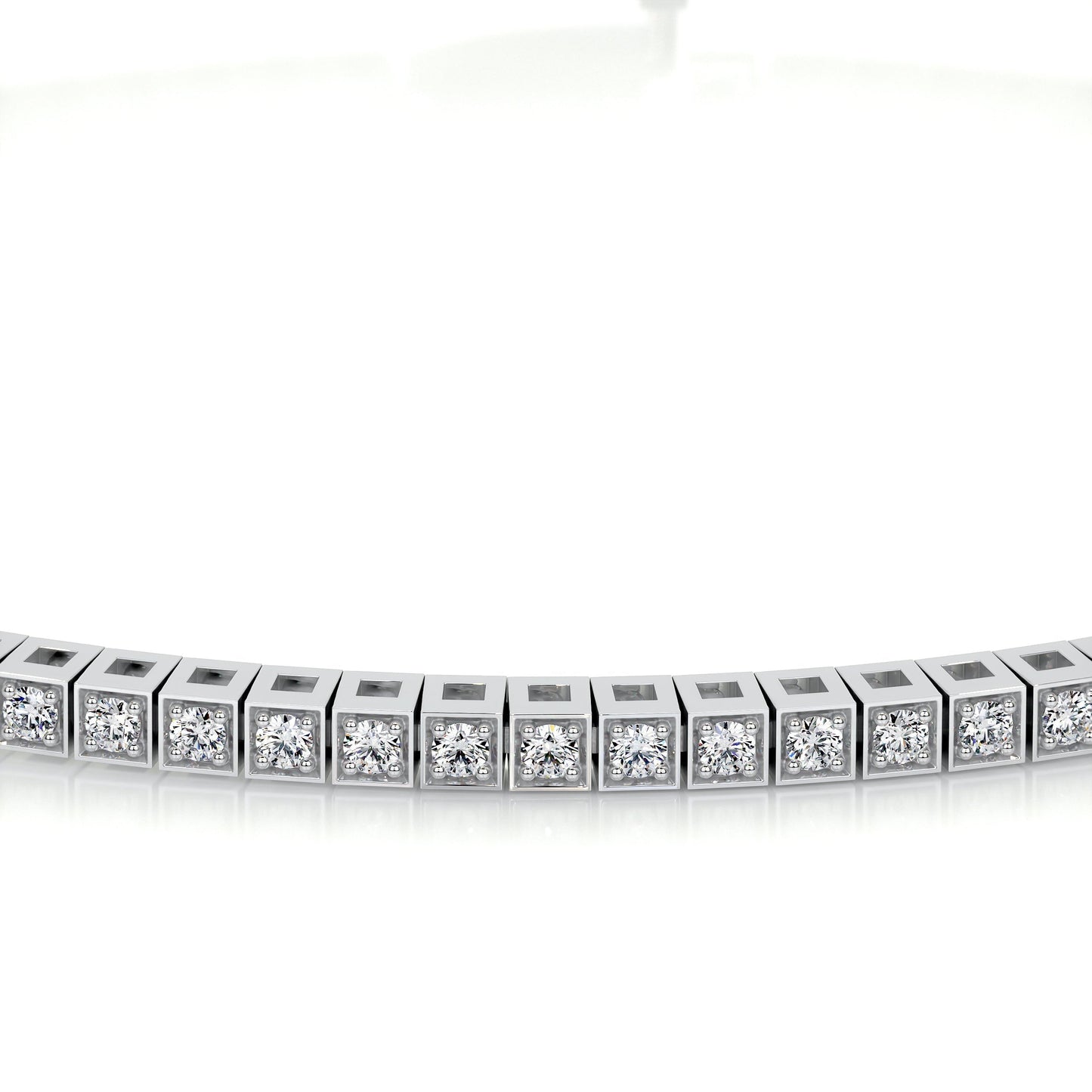 1 TCW Round Moissanite Tennis Bracelet