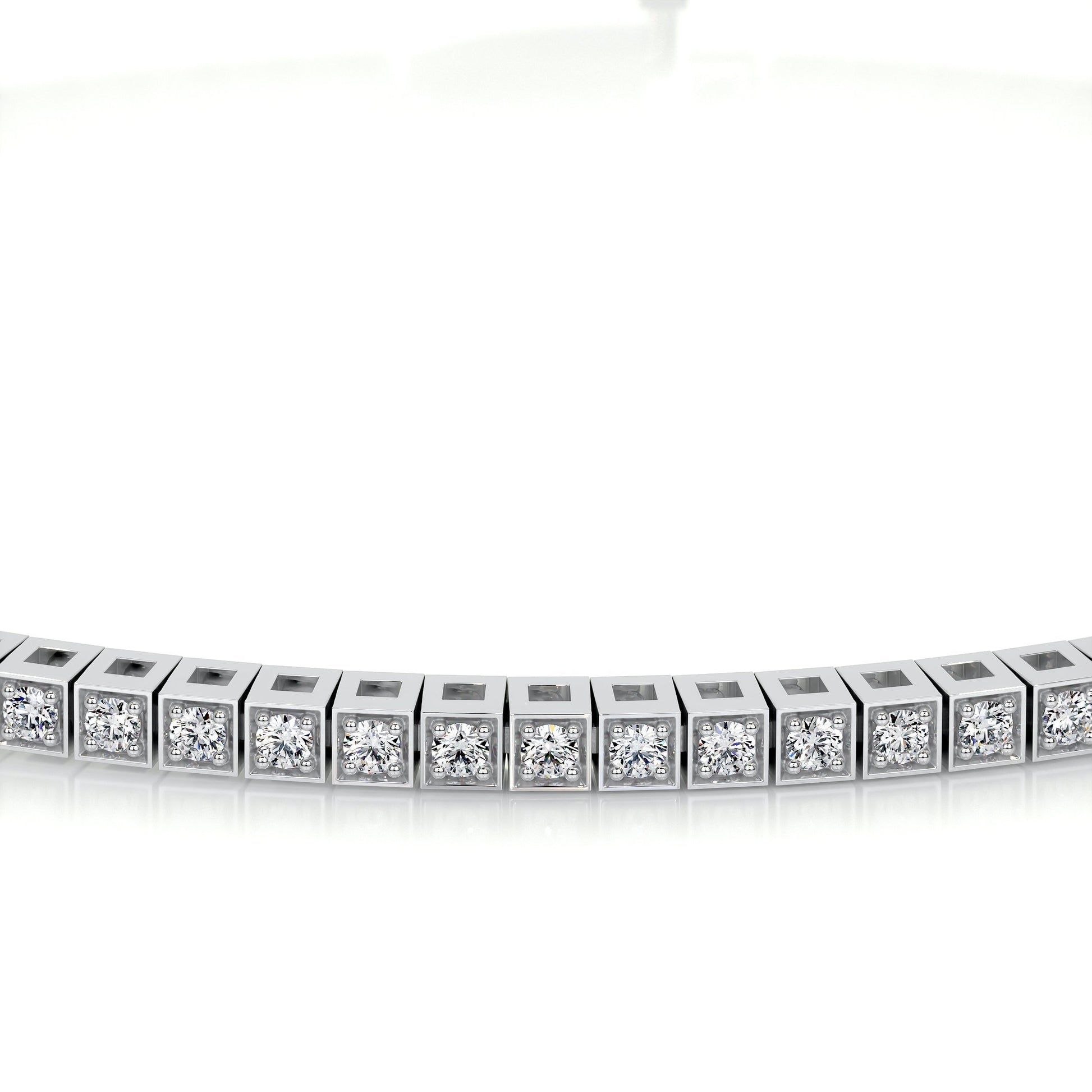 1 TCW Round Moissanite Tennis Bracelet