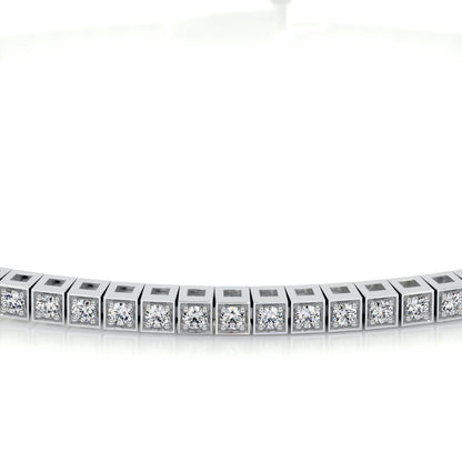 1 TCW Round Moissanite Tennis Bracelet
