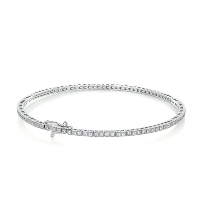 1 TCW Round Moissanite Tennis Bracelet