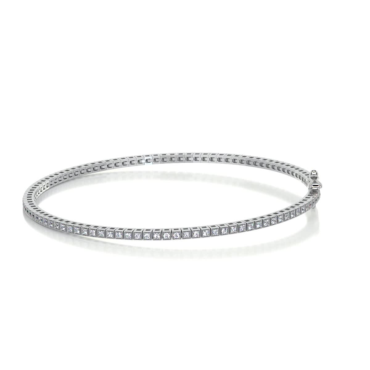 1 TCW Round Moissanite Tennis Bracelet