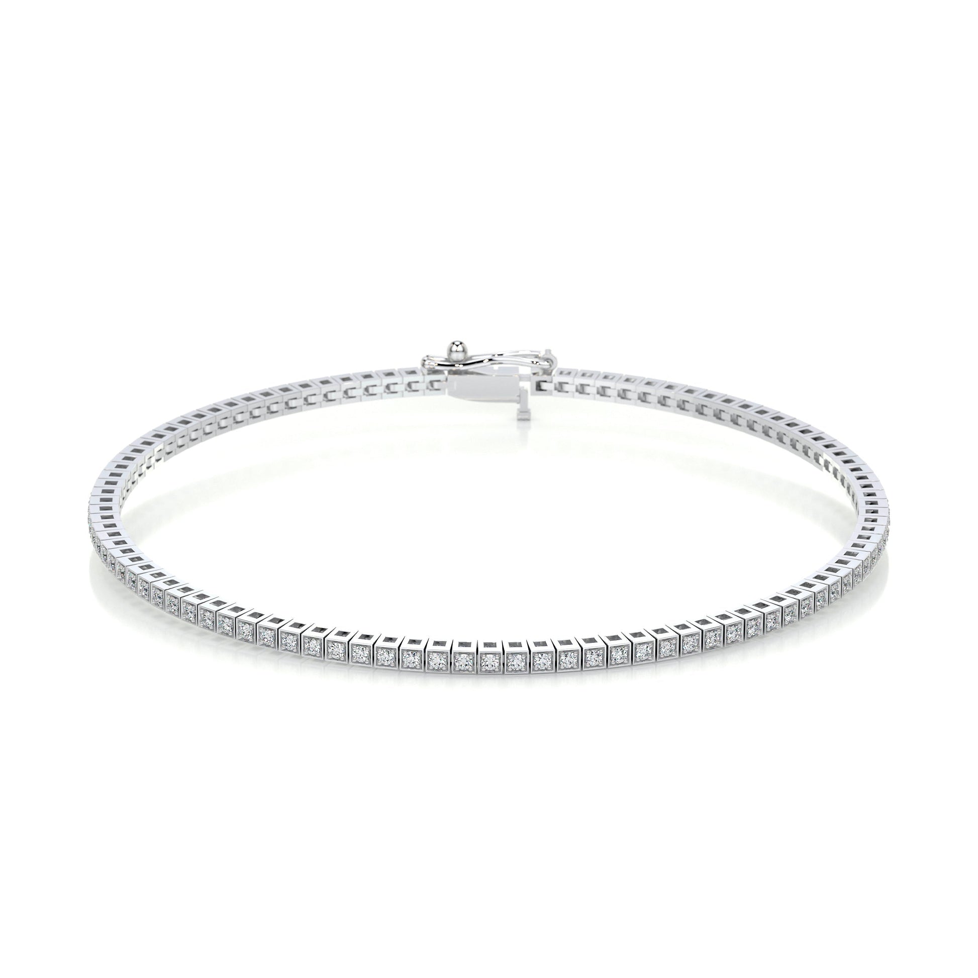 2 TCW Round Moissanite Tennis Bracelet