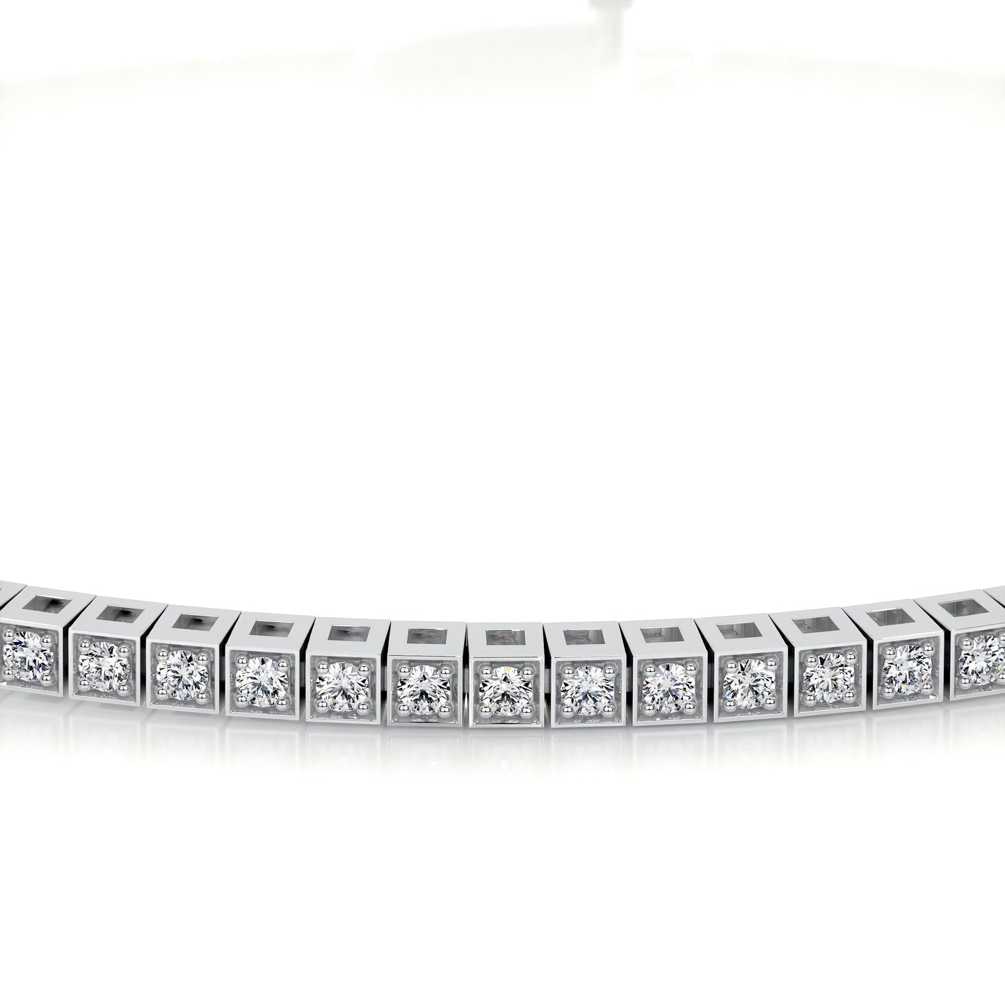 2 TCW Round Moissanite Tennis Bracelet
