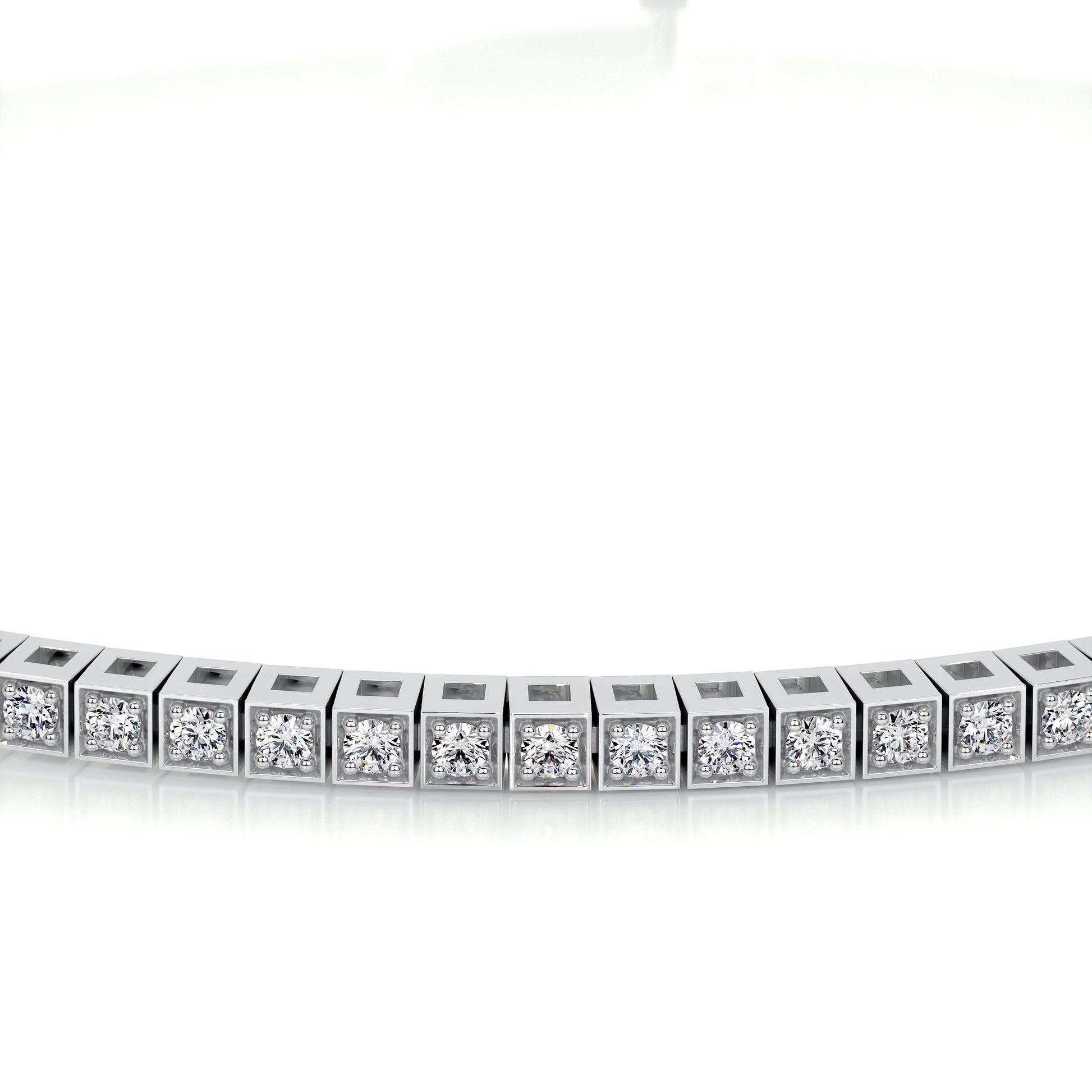 2 TCW Round Moissanite Tennis Bracelet
