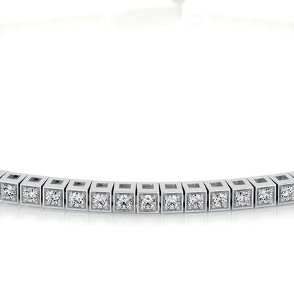 2 TCW Round Moissanite Tennis Bracelet