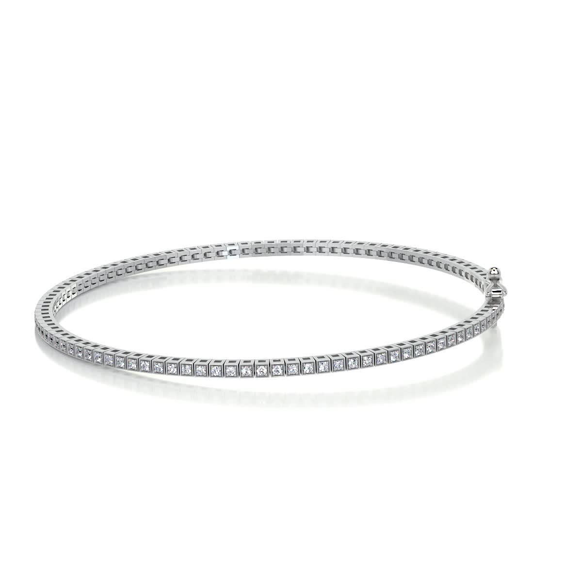 2 TCW Round Moissanite Tennis Bracelet