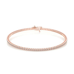 2 TCW Round Moissanite Tennis Bracelet