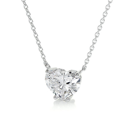 1 CT Heart Moissanite Solitaire Necklace