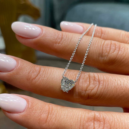 1 CT Heart Moissanite Solitaire Necklace