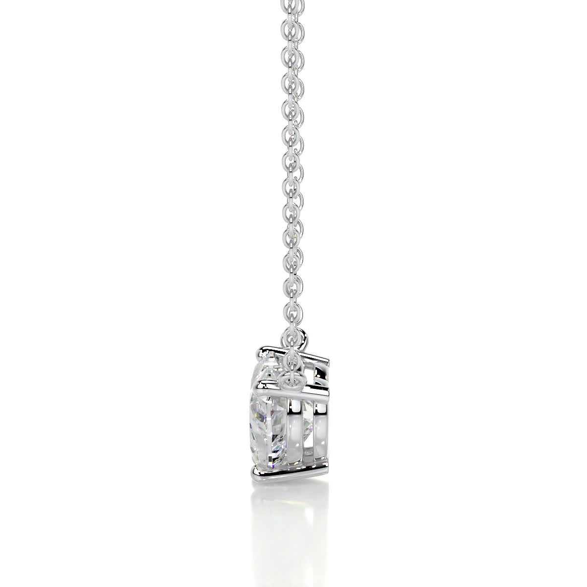1 CT Heart Moissanite Solitaire Necklace