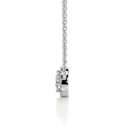 1.2 TCW Oval Moissanite Halo Necklace