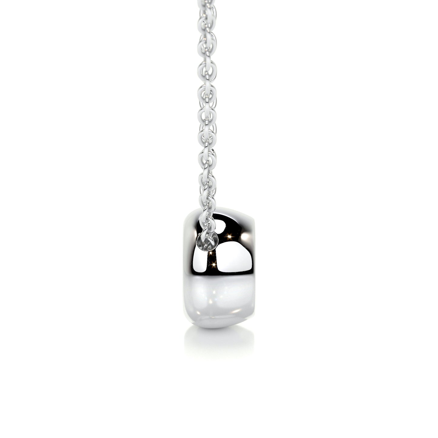 1 CT Round Moissanite Bezel Pendant Necklace