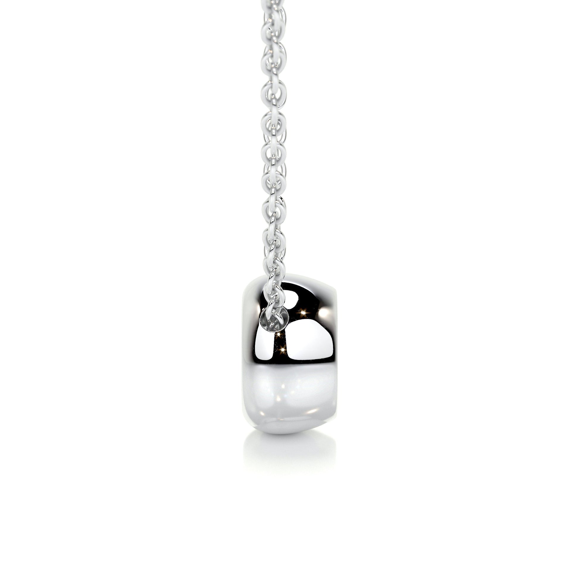 1 CT Round Moissanite Bezel Pendant Necklace