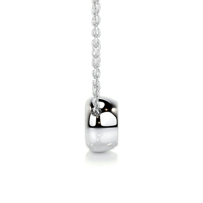 1 CT Round Moissanite Bezel Pendant Necklace