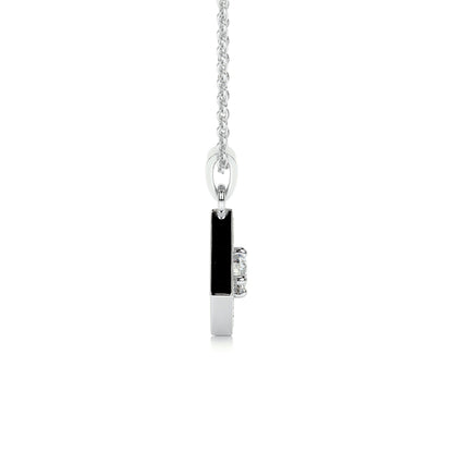 0.6 TCW Round Moissanite Halo Pendant Necklace