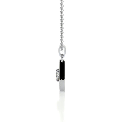 0.6 TCW Round Moissanite Halo Pendant Necklace