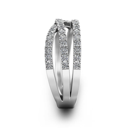 0.5 TCW Round Criss Cross Moissanite Wedding Band