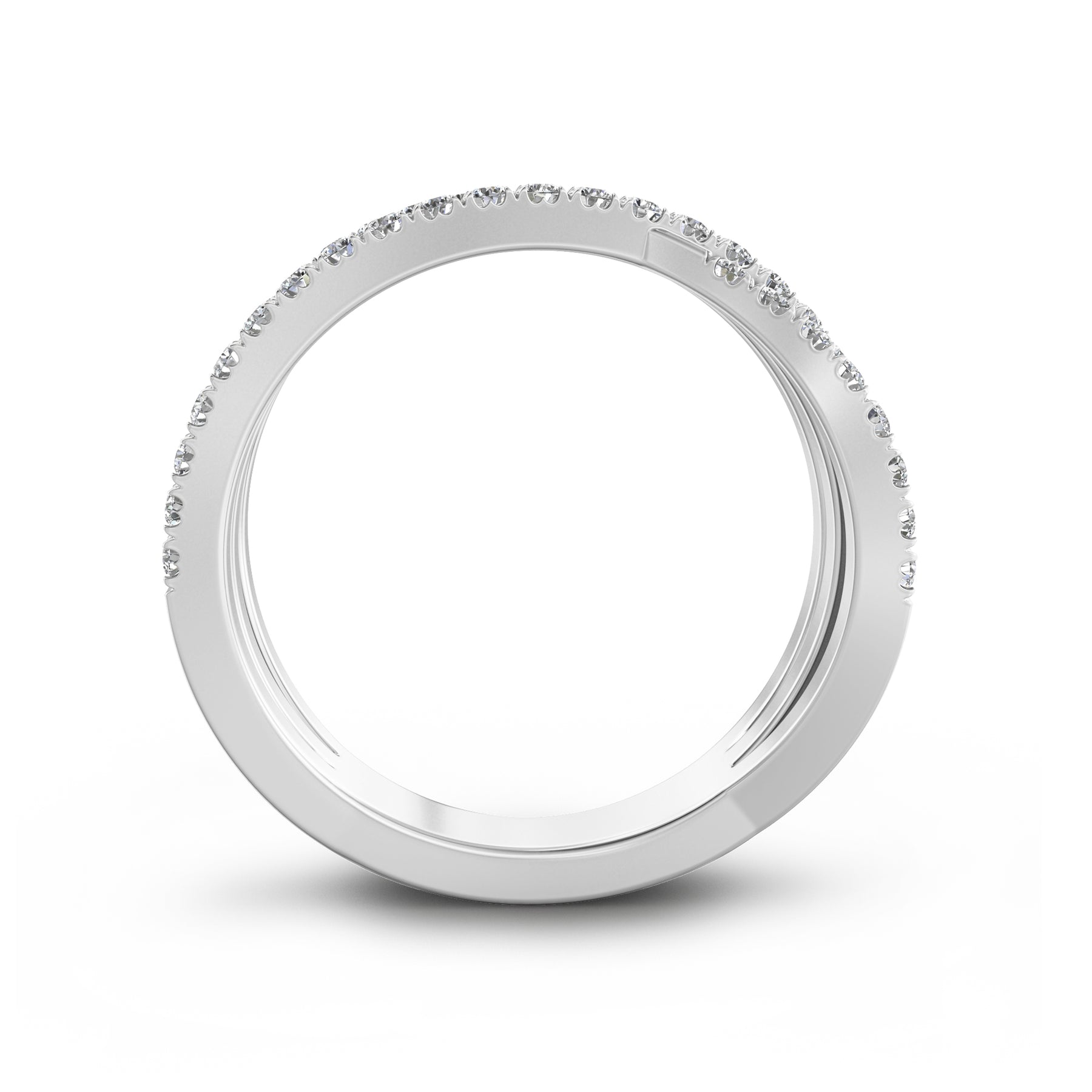0.5 TCW Round Criss Cross Moissanite Wedding Band