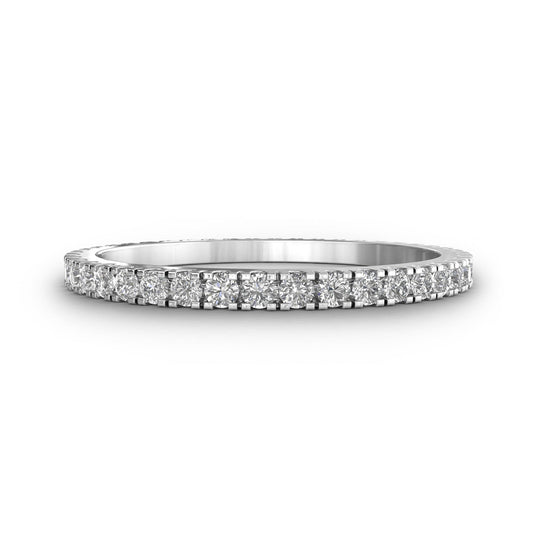 0.45 TCW Round Full Eternity Moissanite Wedding Band