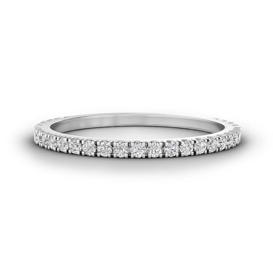 0.35 TCW Round Full Eternity Moissanite Wedding Band
