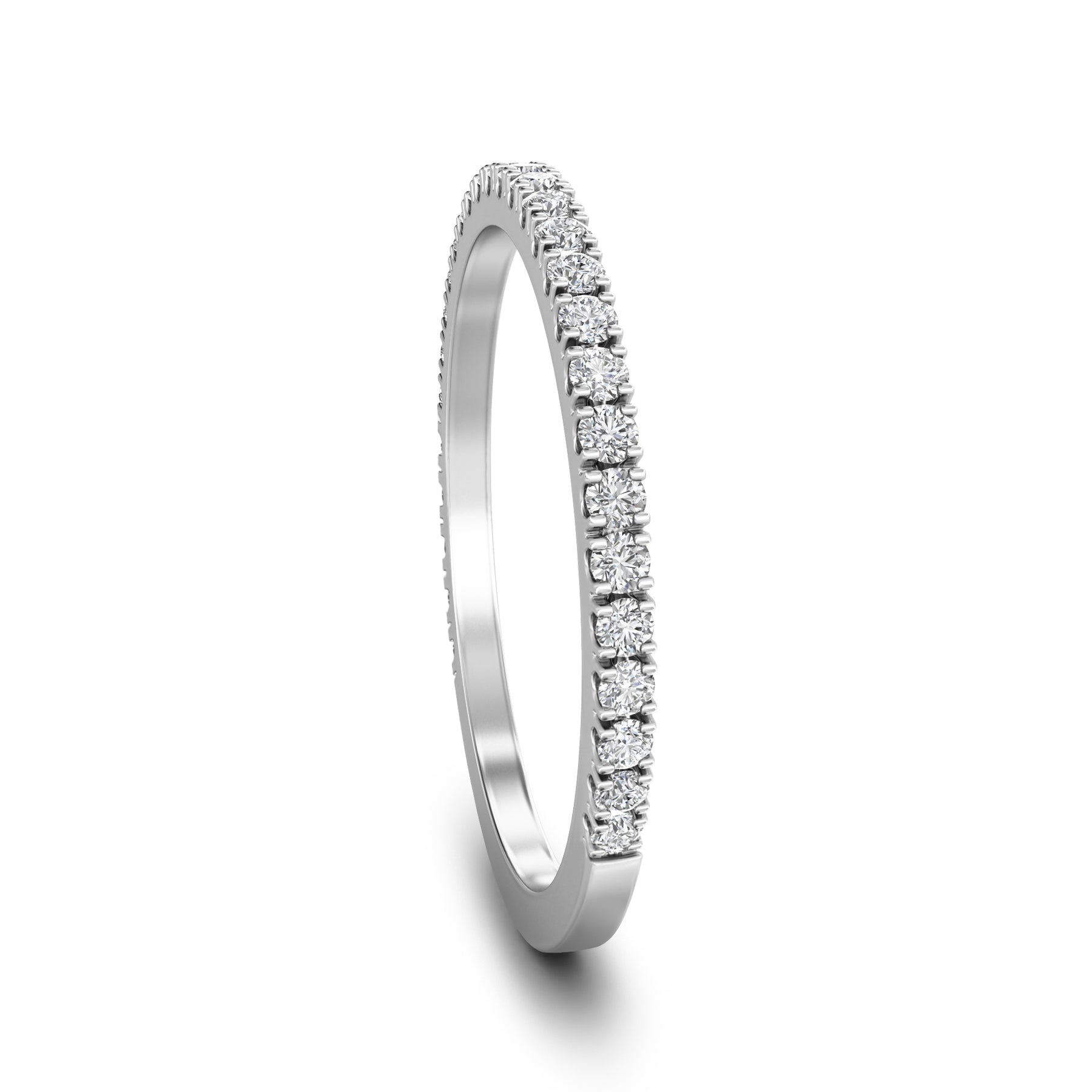 0.35 TCW Round Full Eternity Moissanite Wedding Band