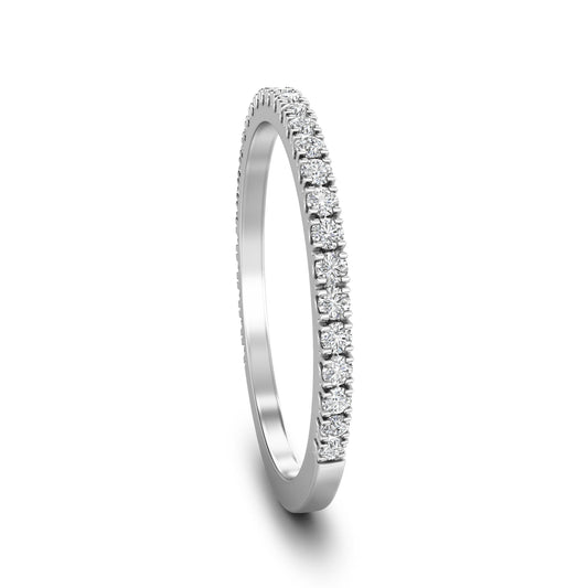 0.35 TCW Round Full Eternity Moissanite Wedding Band