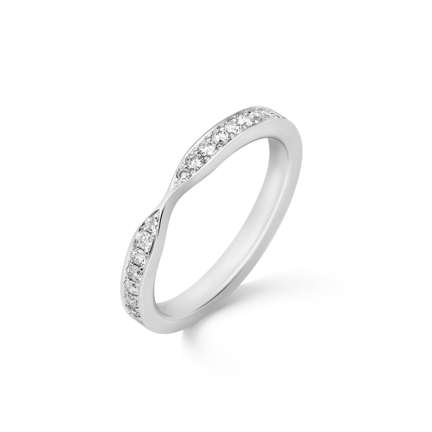 0.2 TCW Round Channel Setting Moissanite Wedding Band