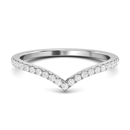 0.3 TCW Round Curved Moissanite Wedding Band