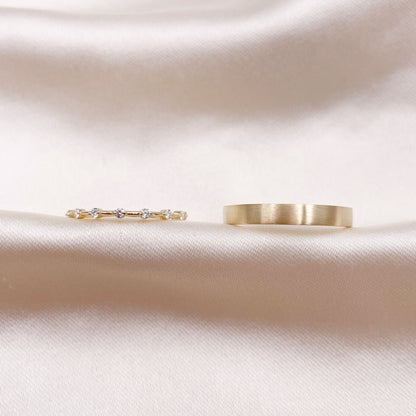 0.3 TCW Round Dainty Moissanite Wedding Band