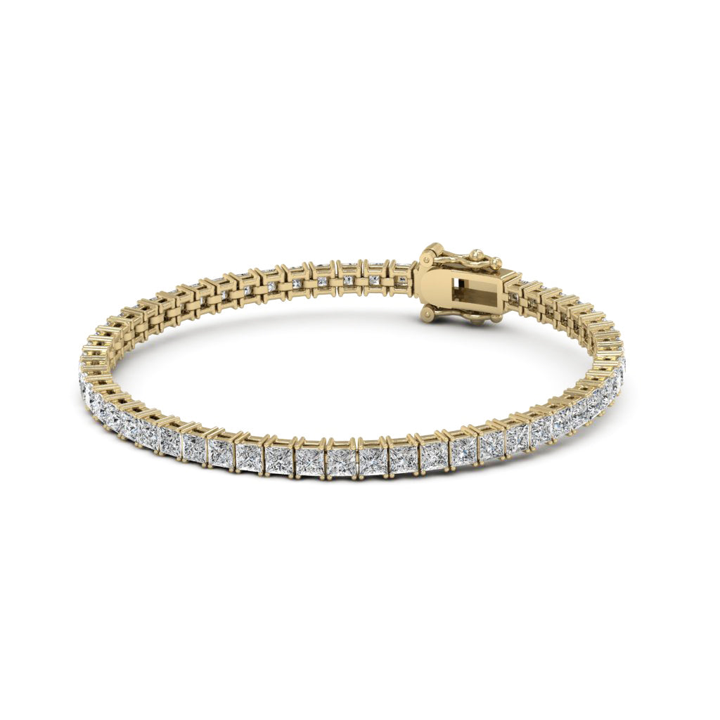 16.80 TCW Princess Moissanite Tennis Bracelet