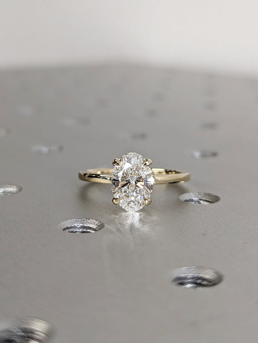 1.2 CT Round Solitaire Moissanite Engagement Ring