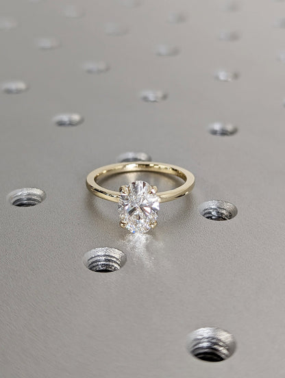 1.2 CT Round Solitaire Moissanite Engagement Ring