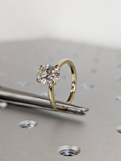 1.2 CT Round Solitaire Moissanite Engagement Ring
