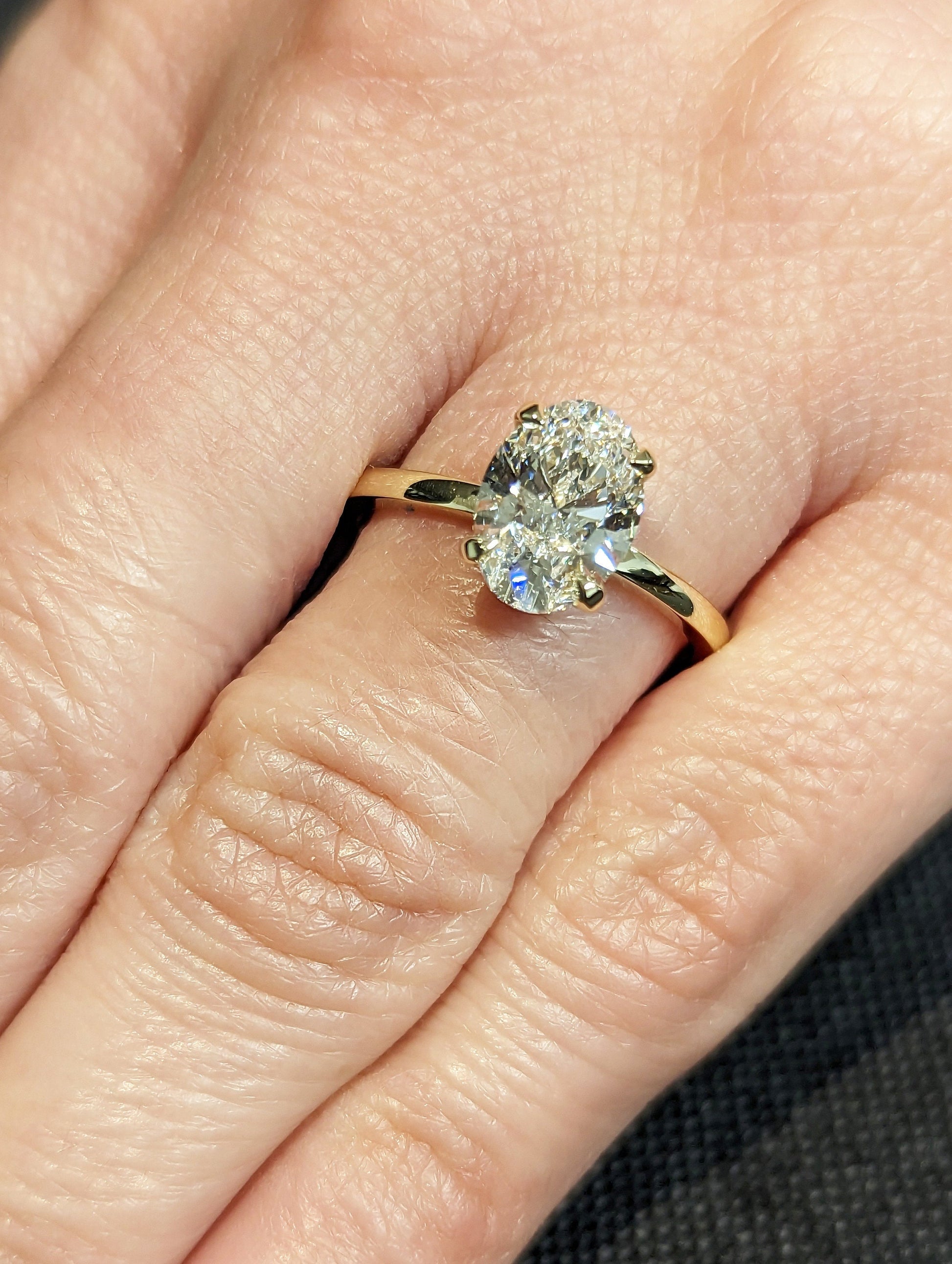 1.2 CT Round Solitaire Moissanite Engagement Ring