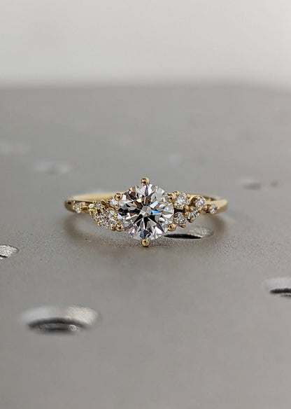 1.2 CT Round Solitaire Moissanite Engagement Ring